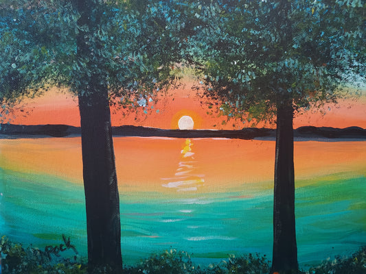 "Sunset on the Lake" DIY Art Kit