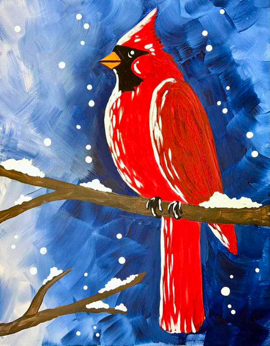 "Snowy Cardinal" DIY Art Kit