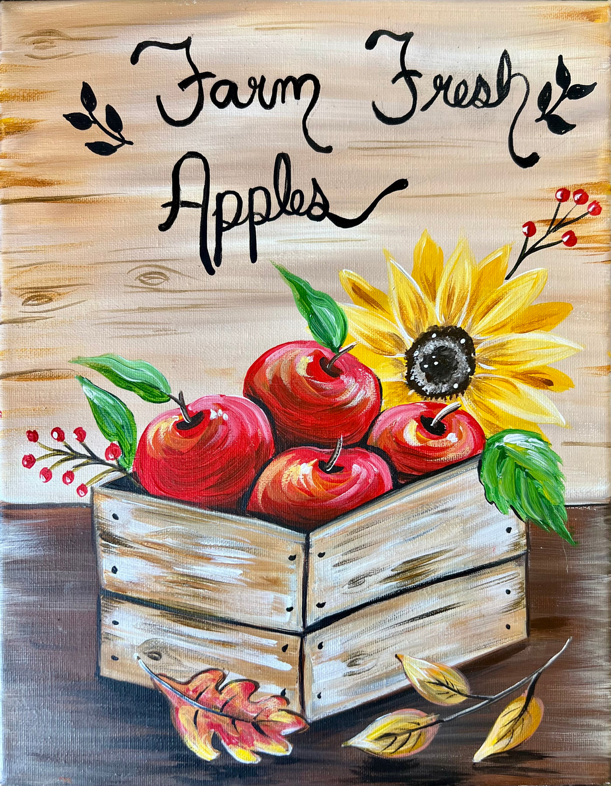 "Farm Fresh Apples" Paint-At-Home Kit