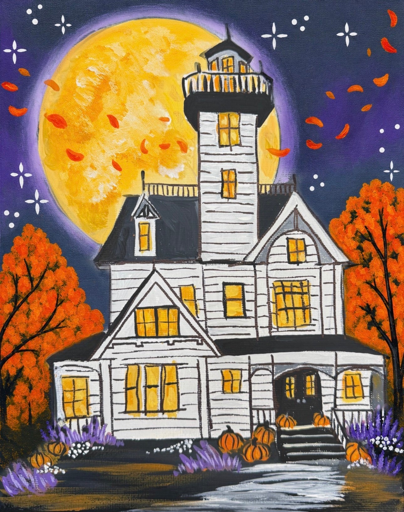 "Mystery House" Paint Party on Wednesday, September 30th at 6:30pm at Eagle Creek Golf Club & Grill