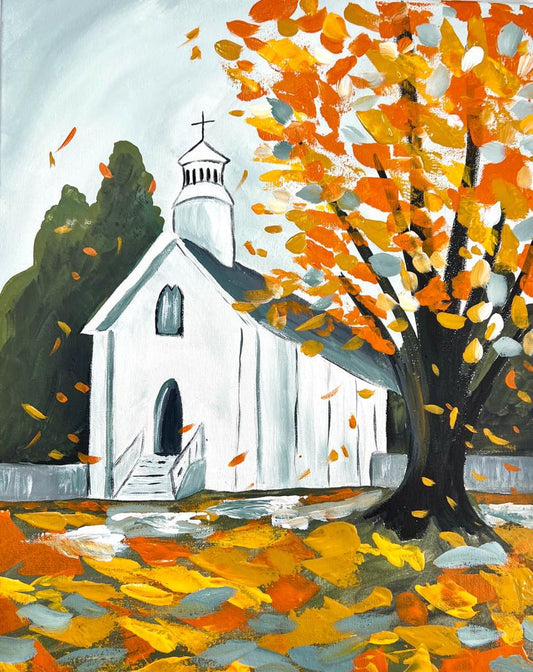 "Autumn Church" DIY Art Kit