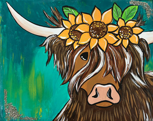 Sunflower Highland Coo DIY Kit