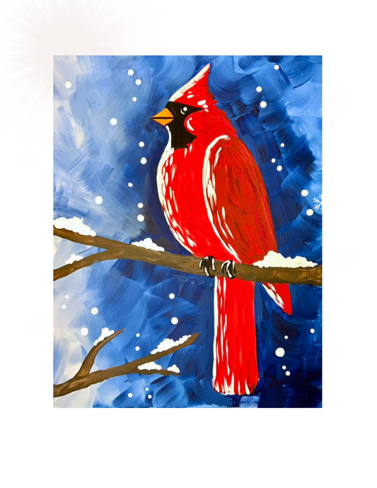 Winter Cardinal DIY Art Kit