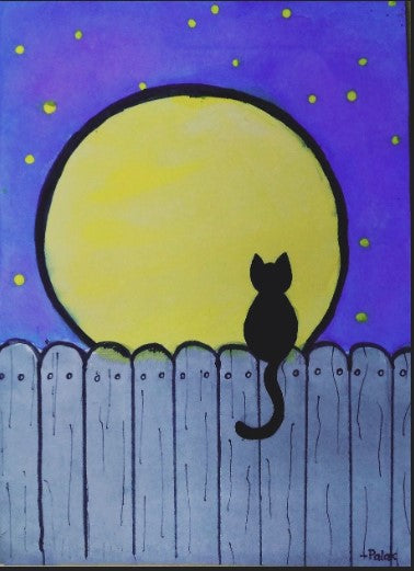 DIY Kids Art Kit "Kitty Moon Gazer"