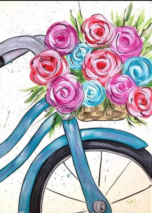"Spring Bike Ride" DIY Art Kit