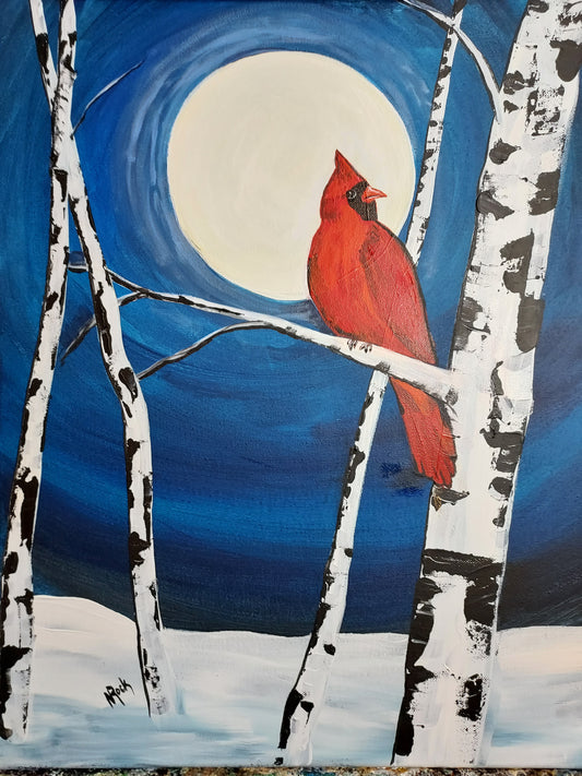 "Winter Cardinal" DIY Art Kit