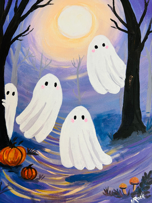 "Moonlight Ghost Walk" DIY Art Kit
