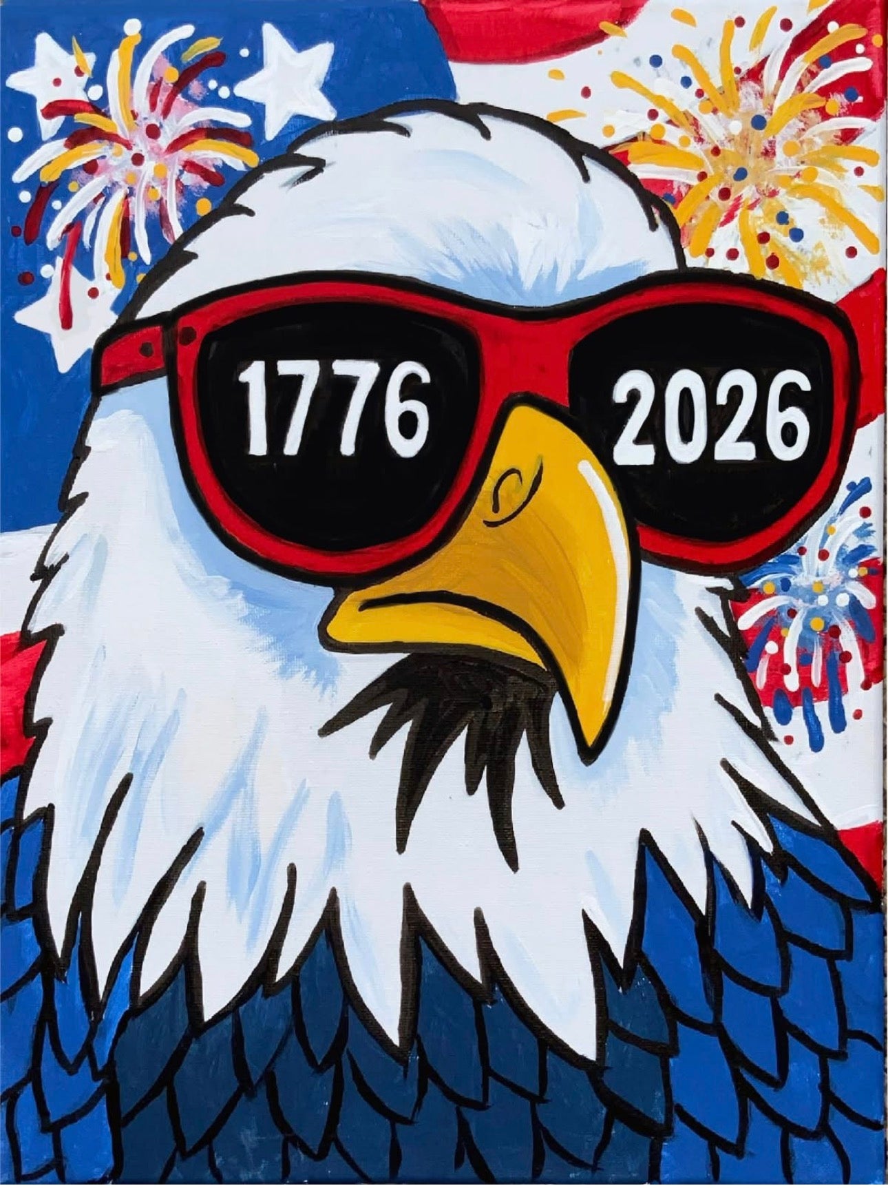 "FREEDOM EAGLE" Paint Party on Thursday, June 25th at 6:30pm at Eagle Creek Golf Club & Grill
