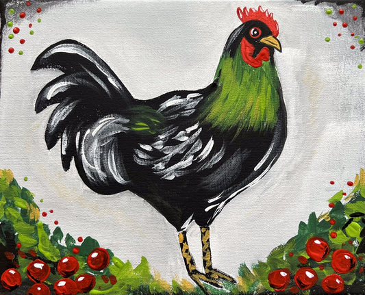 "Christmas Chicken" DIY Art Kit
