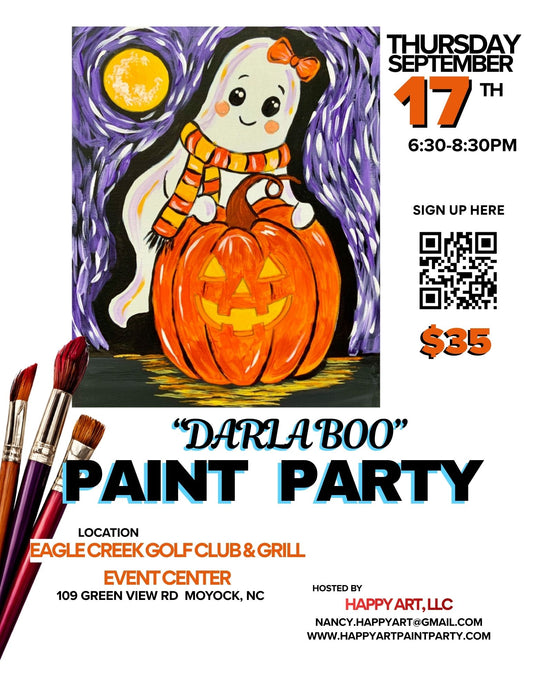 "Darla Boo" Paint Party on Thursday, September 17th at 6:30pm at Eagle Creek Golf Club & Grill