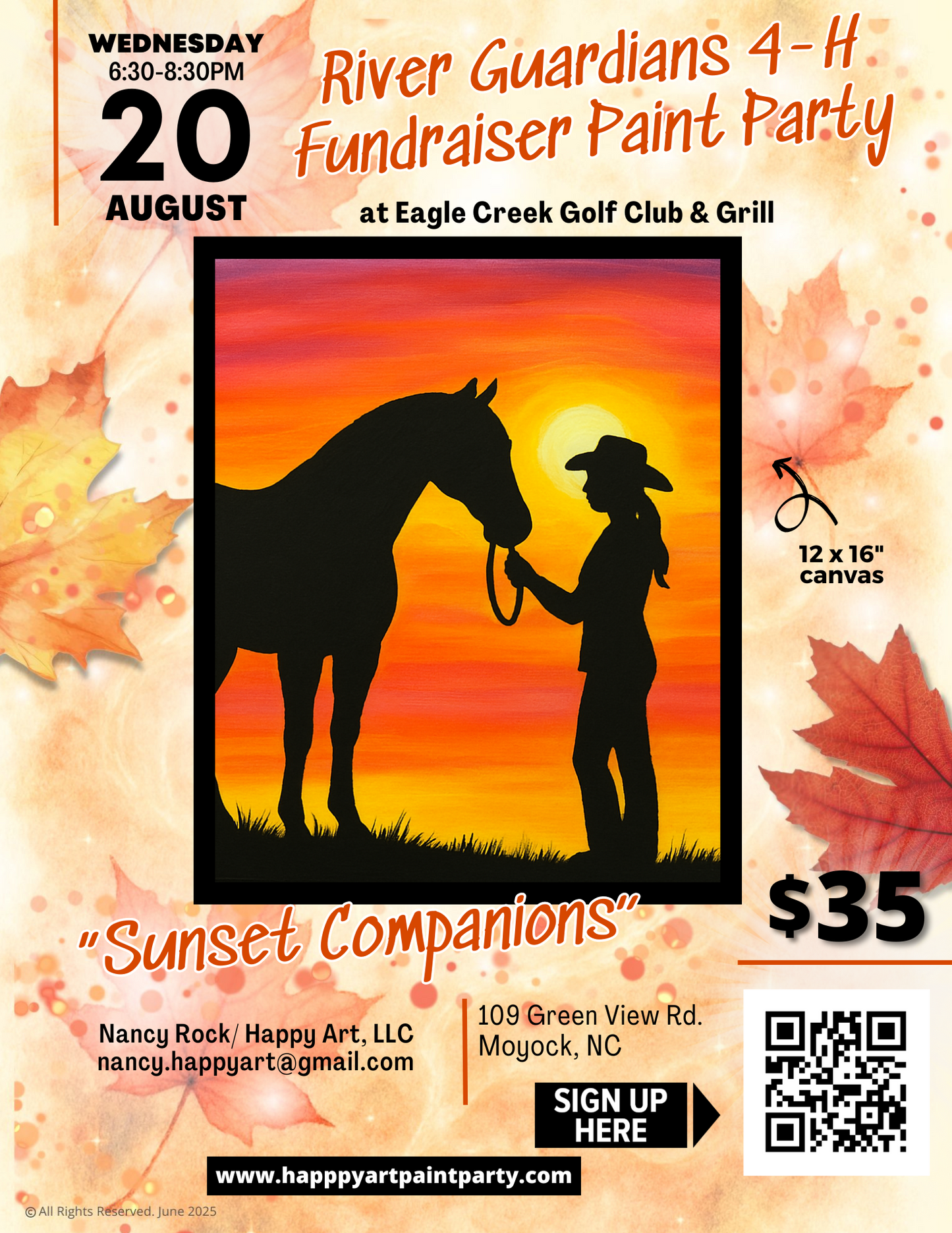 "Sunset Companions" 4-H Fundraiser: August 20th at 6:30pm at Eagle Creek Golf & Grill