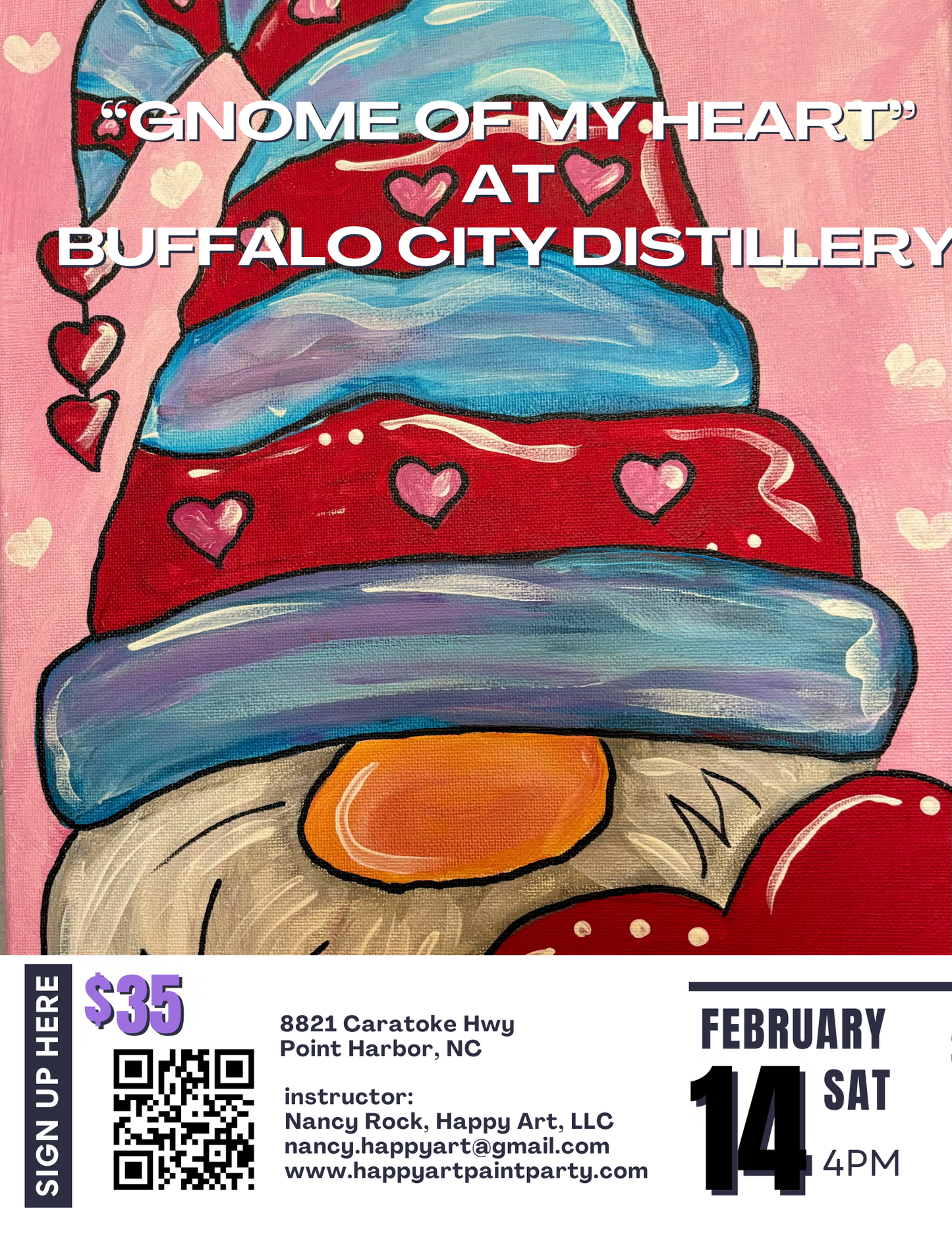 "Gnome of My Heart" Paint & Sip: Saturday February 14th, 2026 at 4pm
