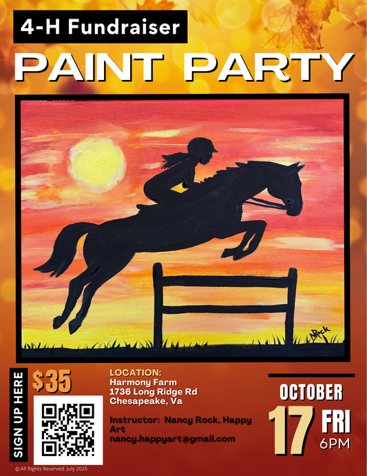"Evening Flight" Seahorse Riders 4-H Fundraiser: Friday October 17th at 6:00PM