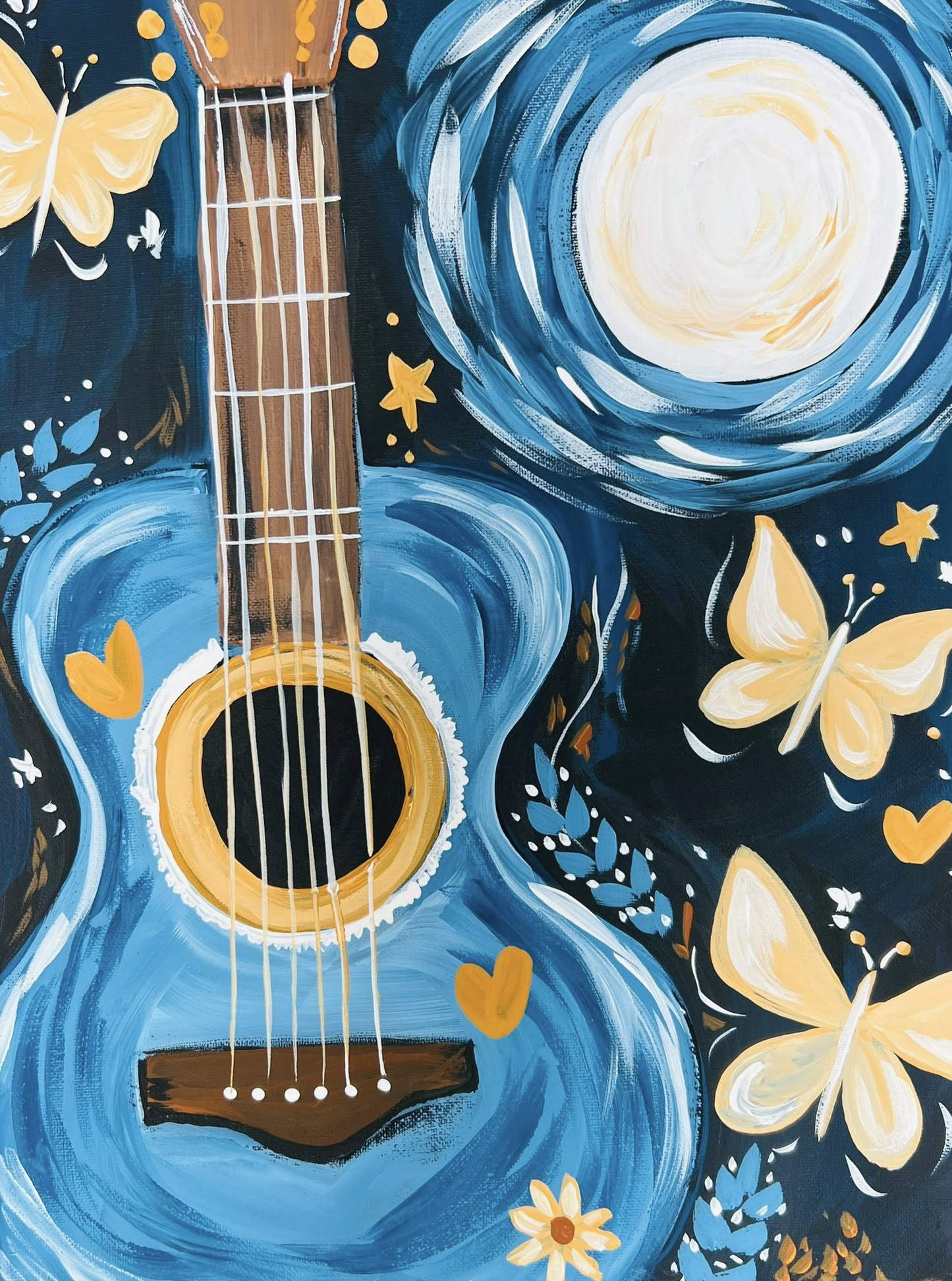 "Blue Guitar" Paint-At-Home Kit