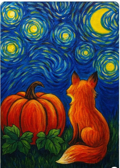 "Starry Night Fox" DIY Art Kit